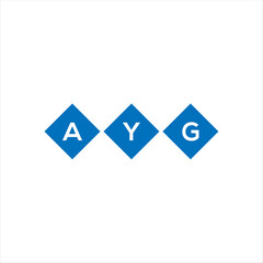 AYG letter logo design on white background. AYG creative initials letter logo concept. AYG letter design.
