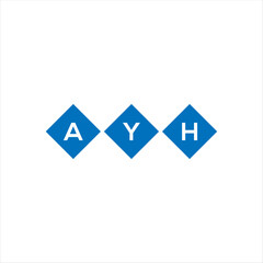 AYH letter logo design on white background. AYH creative initials letter logo concept. AYH letter design.

