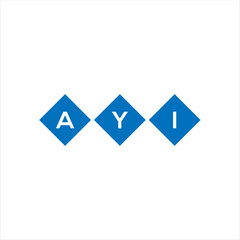 AYI letter logo design on white background. AYI creative initials letter logo concept. AYI letter design.
