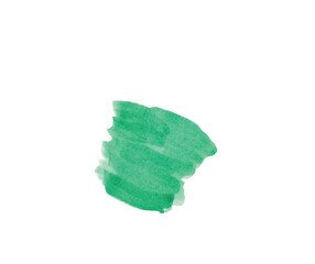 green watercolour brush stroke