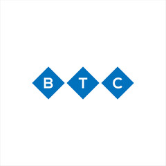 BTC letter technology logo design on white background. BTC creative initials letter IT logo concept. BTC setting shape design
