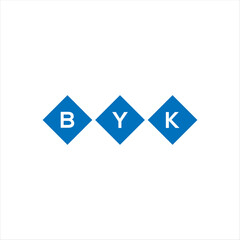 BYK letter technology logo design on white background. BYK creative initials letter IT logo concept. BYK setting shape design

