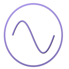 AC Supply symbol icon isolated on the white background 