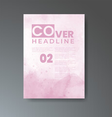 Obraz premium Cover template with watercolor background. Design for your cover, date, postcard, banner, logo.