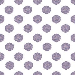 Seamless pattern with rose on the white background. Floral repeat pattern vector illustration