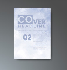 Cover template with watercolor background. Design for your cover, date, postcard, banner, logo.