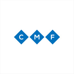 CMF letter technology logo design on white background. CMF creative initials letter IT logo concept. CMF setting shape design
