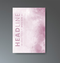 Fototapeta premium Cover template with watercolor background. Design for your cover, date, postcard, banner, logo.