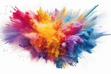 colored powder explosion, colorful powder