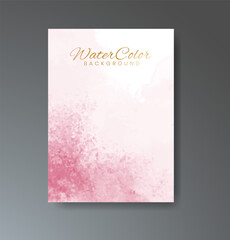 Cover template with watercolor background. Design for your cover, date, postcard, banner, logo.