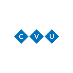 CVU letter technology logo design on white background. CVU creative initials letter IT logo concept. CVU setting shape design
