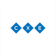 CXE letter technology logo design on white background. CXE creative initials letter IT logo concept. CXE setting shape design

