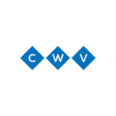 CWV letter technology logo design on white background. CWV creative initials letter IT logo concept. CWV setting shape design
