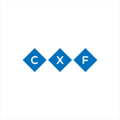 Fototapeta premium CXF letter technology logo design on white background. CXF creative initials letter IT logo concept. CXF setting shape design 