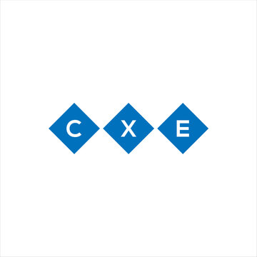 CXE letter technology logo design on white background. CXE creative initials letter IT logo concept. CXE setting shape design
