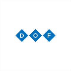 DOF letter technology logo design on white background. DOF creative initials letter IT logo concept. DOF setting shape design
