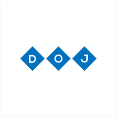 DOJ letter technology logo design on white background. DOJ creative initials letter IT logo concept. DOJ setting shape design
