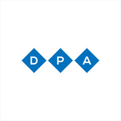 DPA letter technology logo design on white background. DPA creative initials letter IT logo concept. DPA setting shape design
