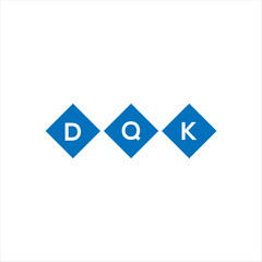 DQK letter technology logo design on white background. DQK creative initials letter IT logo concept. DQK setting shape design
