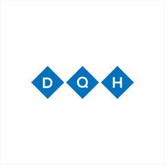 DQH letter technology logo design on white background. DQH creative initials letter IT logo concept. DQH setting shape design
