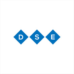 DSE letter technology logo design on white background. DSE creative initials letter IT logo concept. DSE setting shape design
