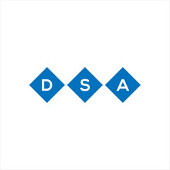 DSA letter technology logo design on white background. DSA creative initials letter IT logo concept. DSA setting shape design
