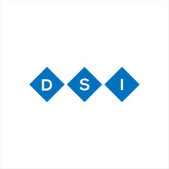 DSI letter technology logo design on white background. DSI creative initials letter IT logo concept. DSI setting shape design
