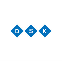 DSK letter technology logo design on white background. DSK creative initials letter IT logo concept. DSK setting shape design
