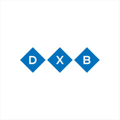 DXB letter technology logo design on white background. DXB creative initials letter IT logo concept. DXB setting shape design
