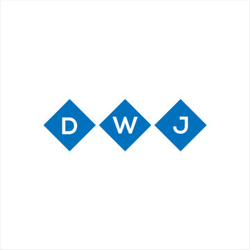 DWJ letter technology logo design on white background. DWJ creative initials letter IT logo concept. DWJ setting shape design
