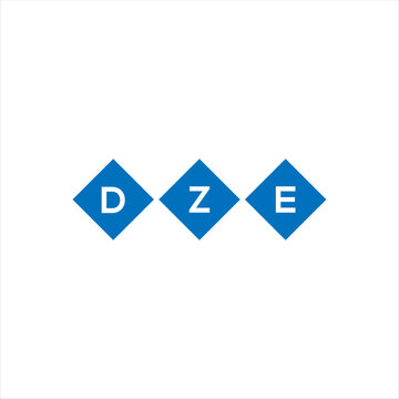 DZE letter technology logo design on white background. DZE creative initials letter IT logo concept. DZE setting shape design
