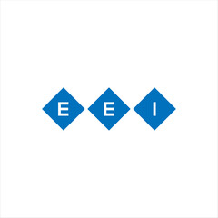 EEI letter technology logo design on white background. EEI creative initials letter IT logo concept. EEI setting shape design
