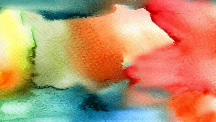 Fototapeta premium Watercolor pastel background. aquarelle colorful stains on paper ai generated.