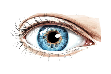 Eye anatomy isolated on white background. Vector illustration design.