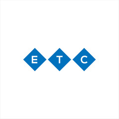 ETC letter technology logo design on white background. ETC creative initials letter IT logo concept. ETC setting shape design
