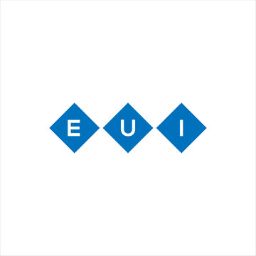 EUI letter technology logo design on white background. EUI creative initials letter IT logo concept. EUI setting shape design
