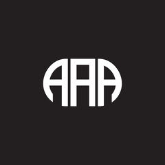 AAA letter technology logo design on black background. AAA creative initials letter IT logo concept. AAA setting shape design
