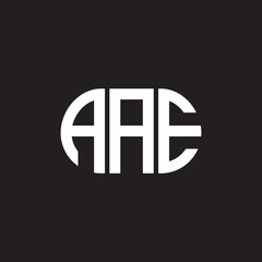 AAE letter technology logo design on black background. AAE creative initials letter IT logo concept. AAE setting shape design
