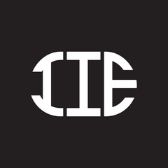IIE letter technology logo design on black background. IIE creative initials letter IT logo concept. IIE setting shape design

