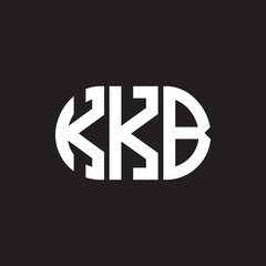 Obraz premium KKB letter technology logo design on black background. KKB creative initials letter IT logo concept. KKB setting shape design 