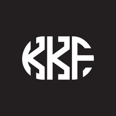 KKF letter technology logo design on black background. KKF creative initials letter IT logo concept. KKF setting shape design
