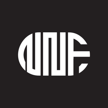 NNF letter technology logo design on black background. NNF creative initials letter IT logo concept. NNF setting shape design

