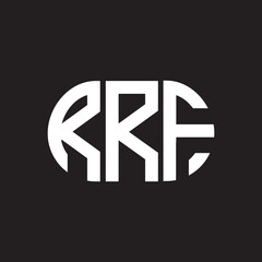 Obraz premium RRF letter technology logo design on black background. RRF creative initials letter IT logo concept. RRF setting shape design 