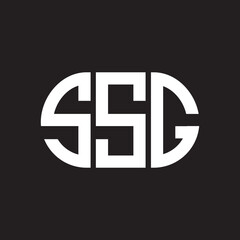 SSG letter technology logo design on black background. SSG creative initials letter IT logo concept. SSG setting shape design
