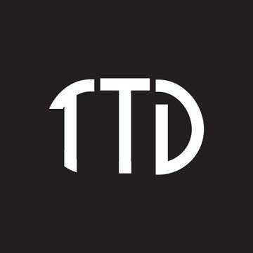 TTD letter technology logo design on black background. TTD creative initials letter IT logo concept. TTD setting shape design
