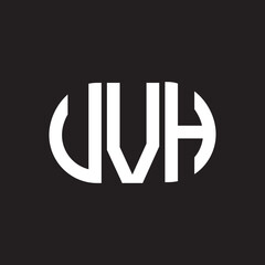 VVH letter technology logo design on black background. VVH creative initials letter IT logo concept. VVH setting shape design
