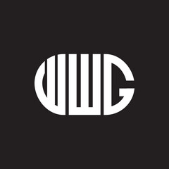 WWG letter technology logo design on black background. WWG creative initials letter IT logo concept. WWG setting shape design
