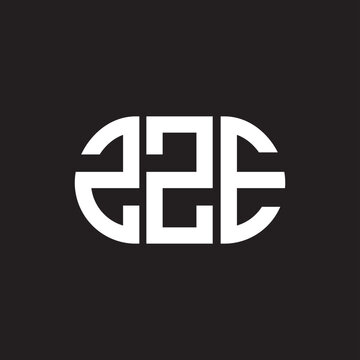 ZZE letter technology logo design on black background. ZZE creative initials letter IT logo concept. ZZE setting shape design
