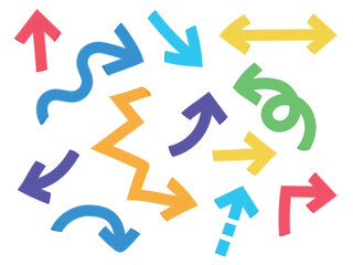 マーカー風の手書き矢印セット