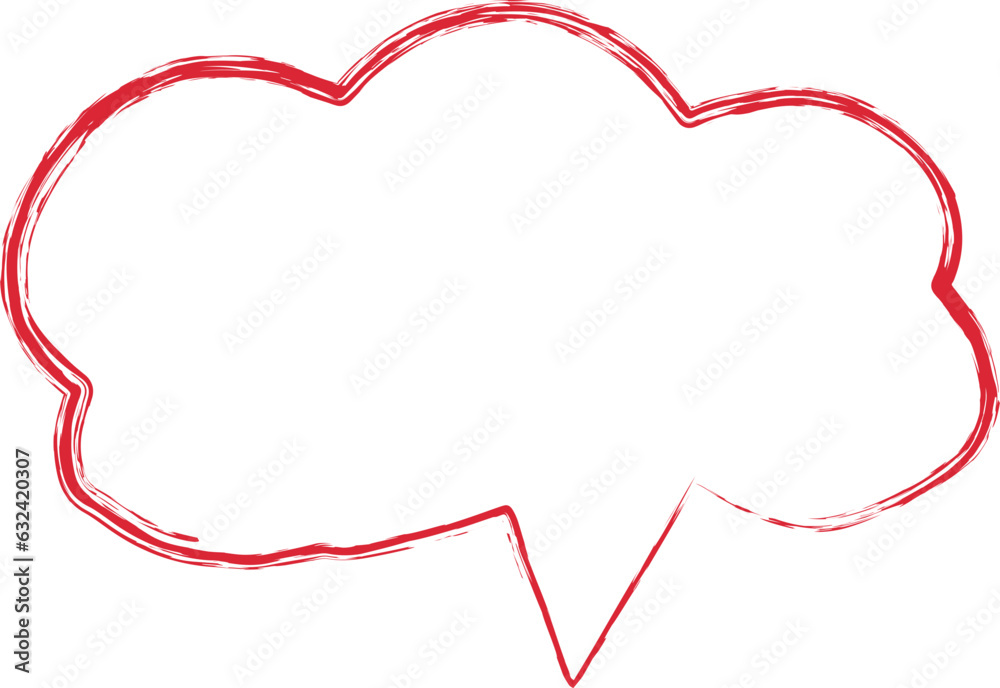 Poster vector speech bubble icon red color